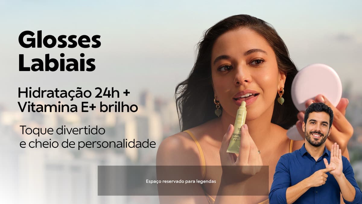 Quadro de storyboard produzido pelo processo, com janela de Libras e faixa reservada para legenda